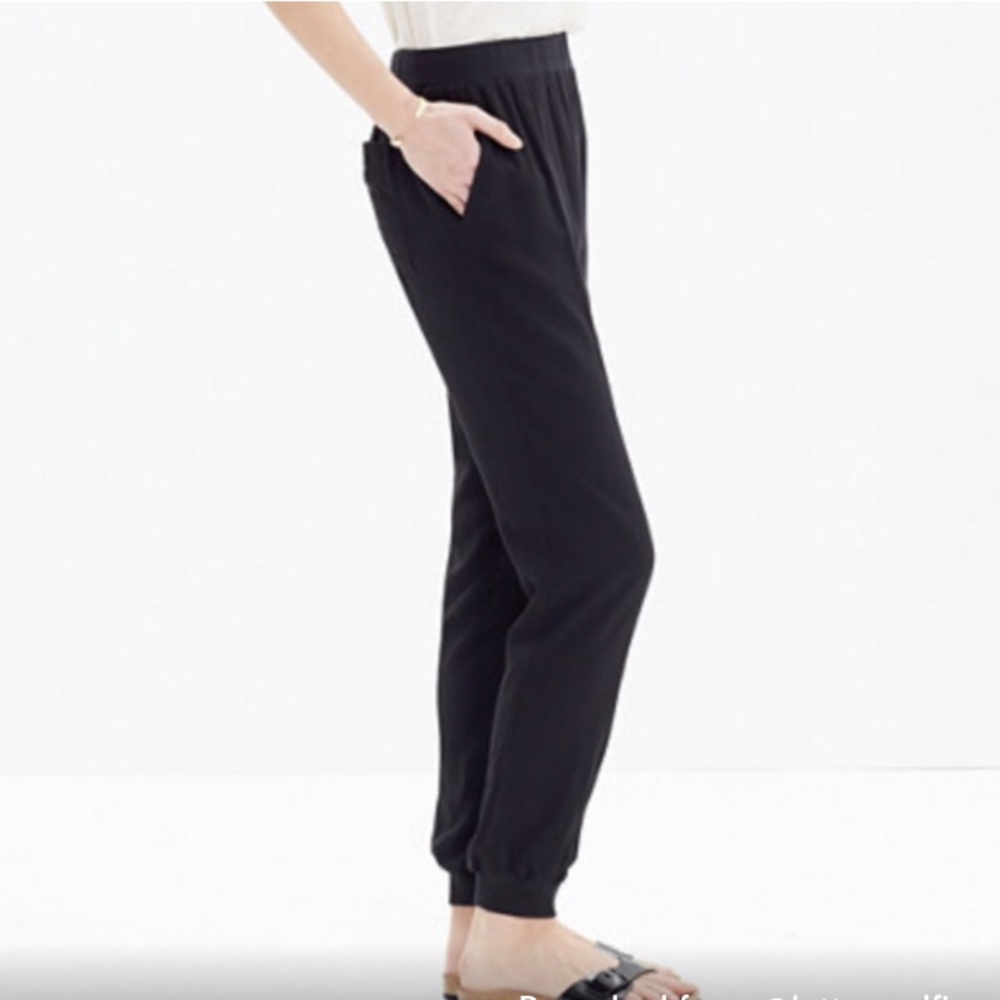 Madewell Black Pull On Jogger Track Pants - Picture 2 of 9